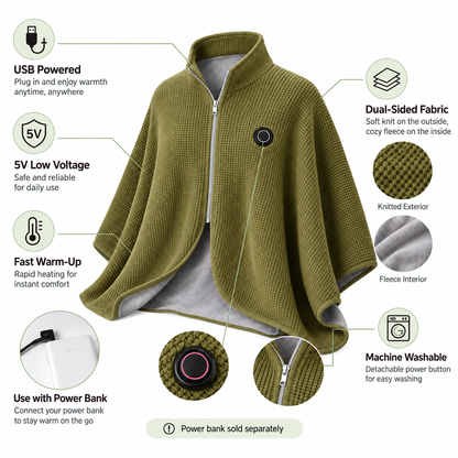CozyHug™ – Heated Poncho
